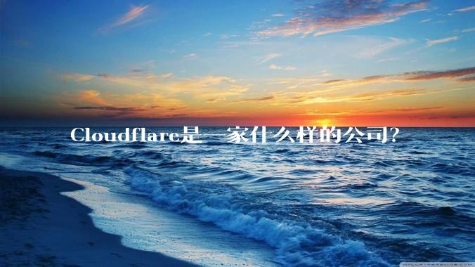 Cloudflare是一家什么样的公司？